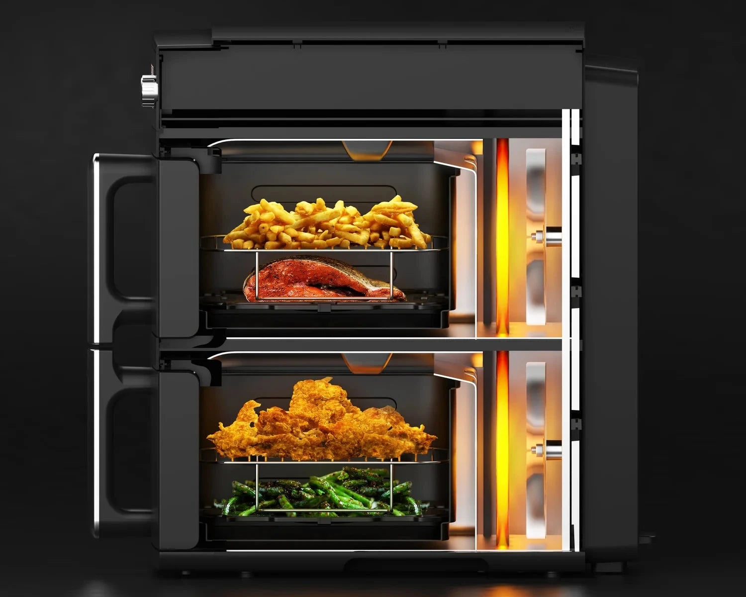 Arendo  PRO dviejų stalčių karšto oro gruzdintuvė 11 l