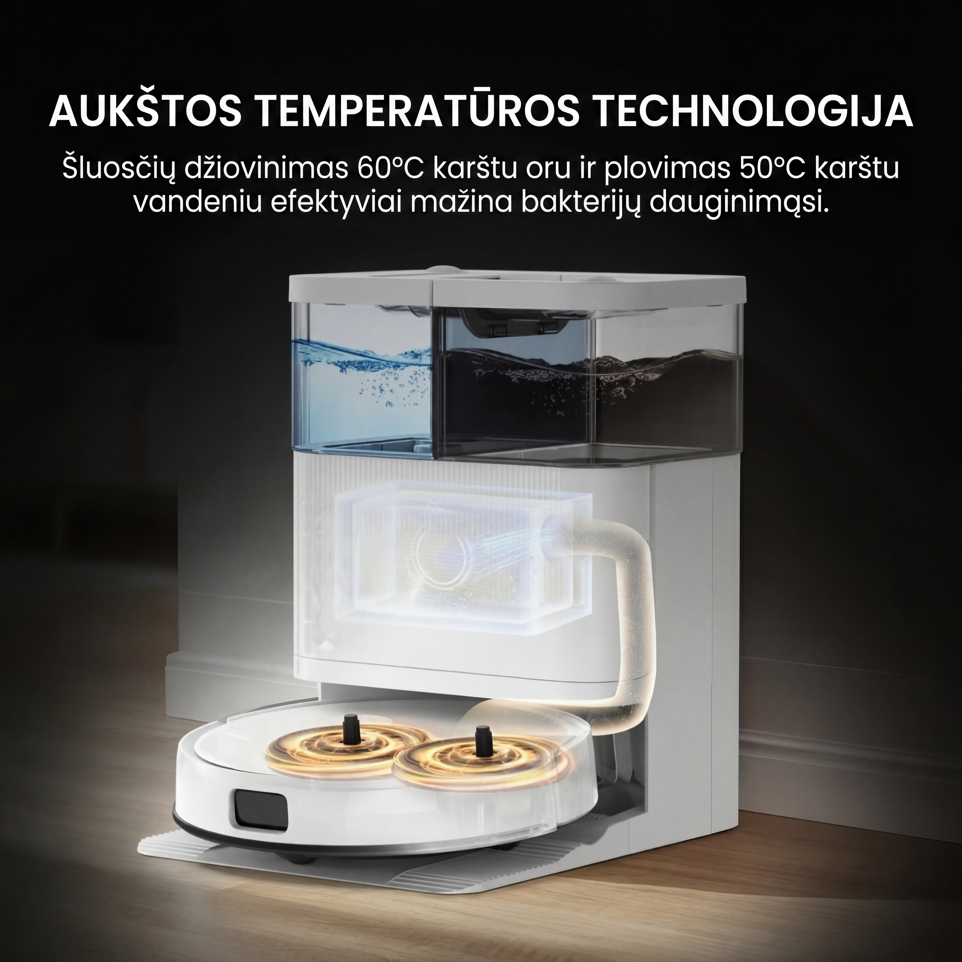 Teendow D63S Ultra – išmanus robotas siurblys su automatiniu ištuštinimu