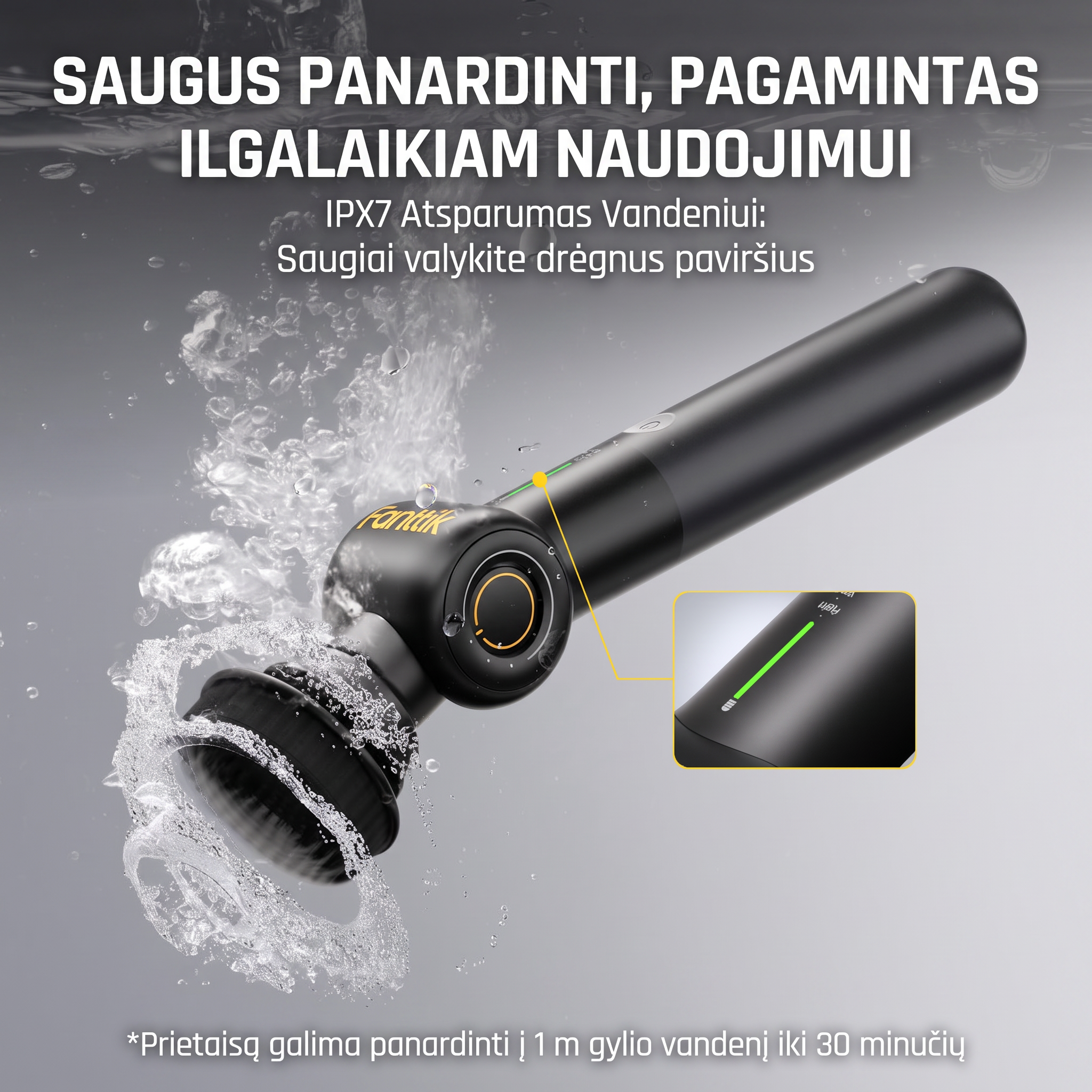 Elektrinis valymo šepetys G9 Pro – 6 antgaliai
