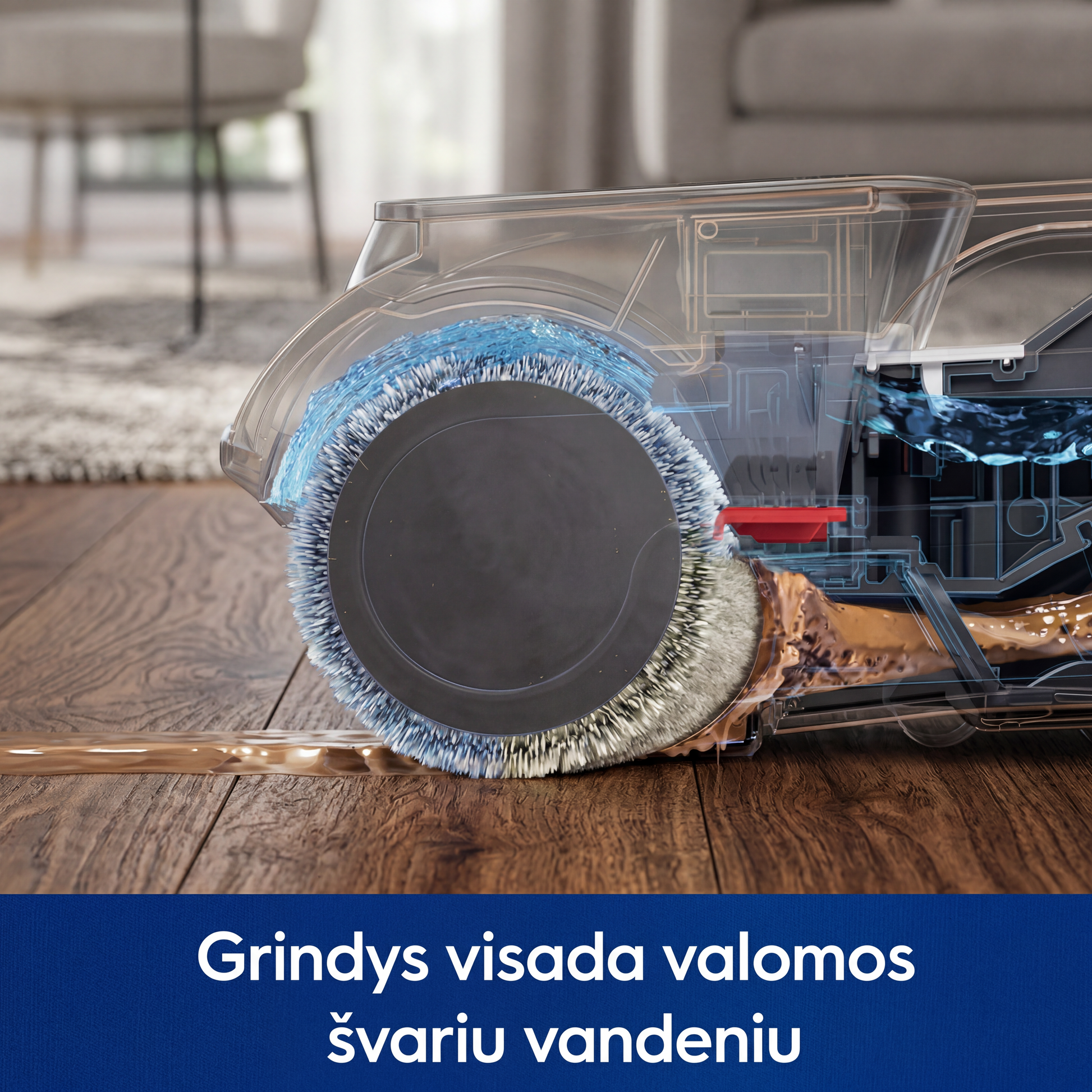 Tineco iFloor 5 grindų valiklio veikimo principas – automatinis savivalymas ir dviguba valymo sistema

