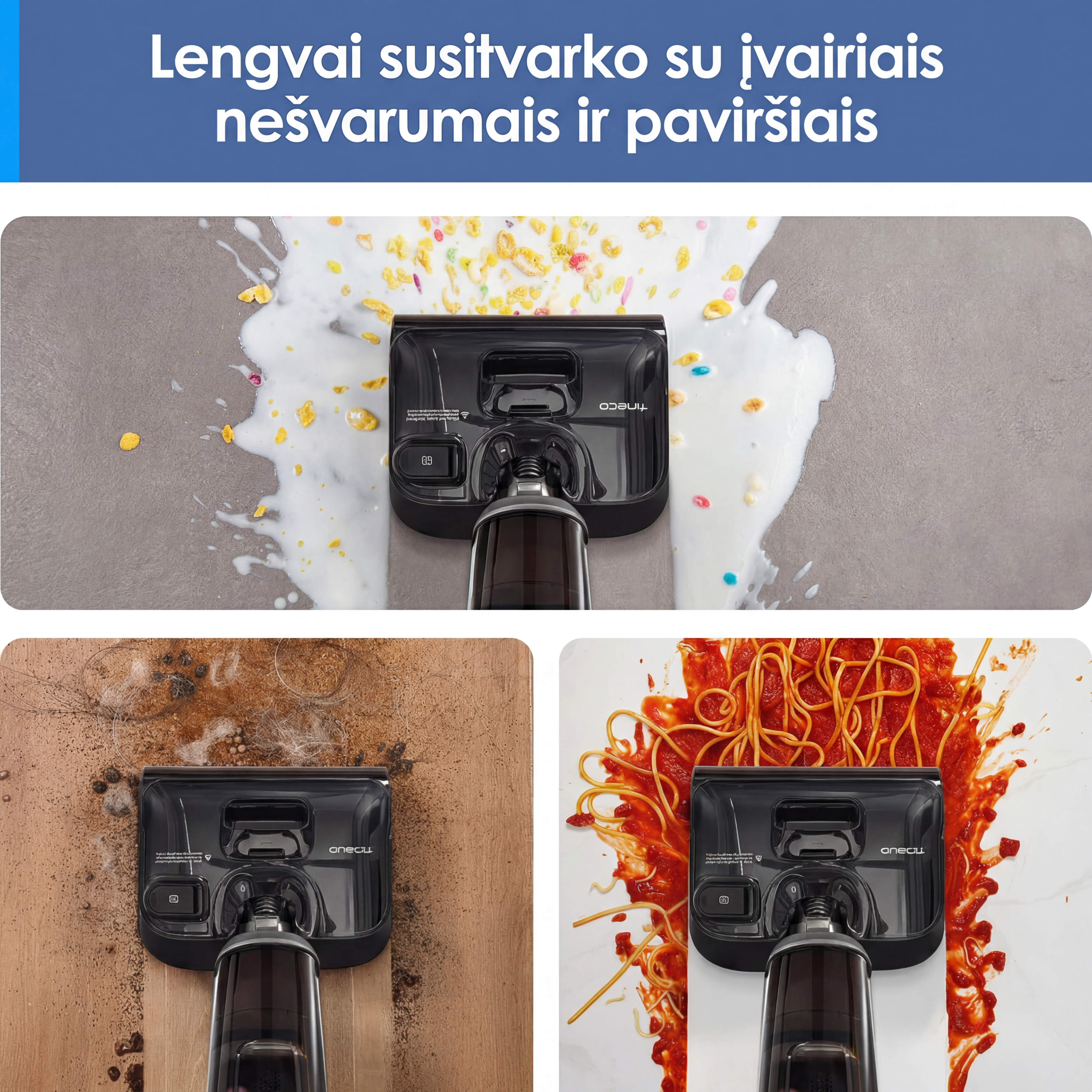 Tineco Floor One i6 Stretch – šlapiai ir sausai siurbiantis dulkių siurblys