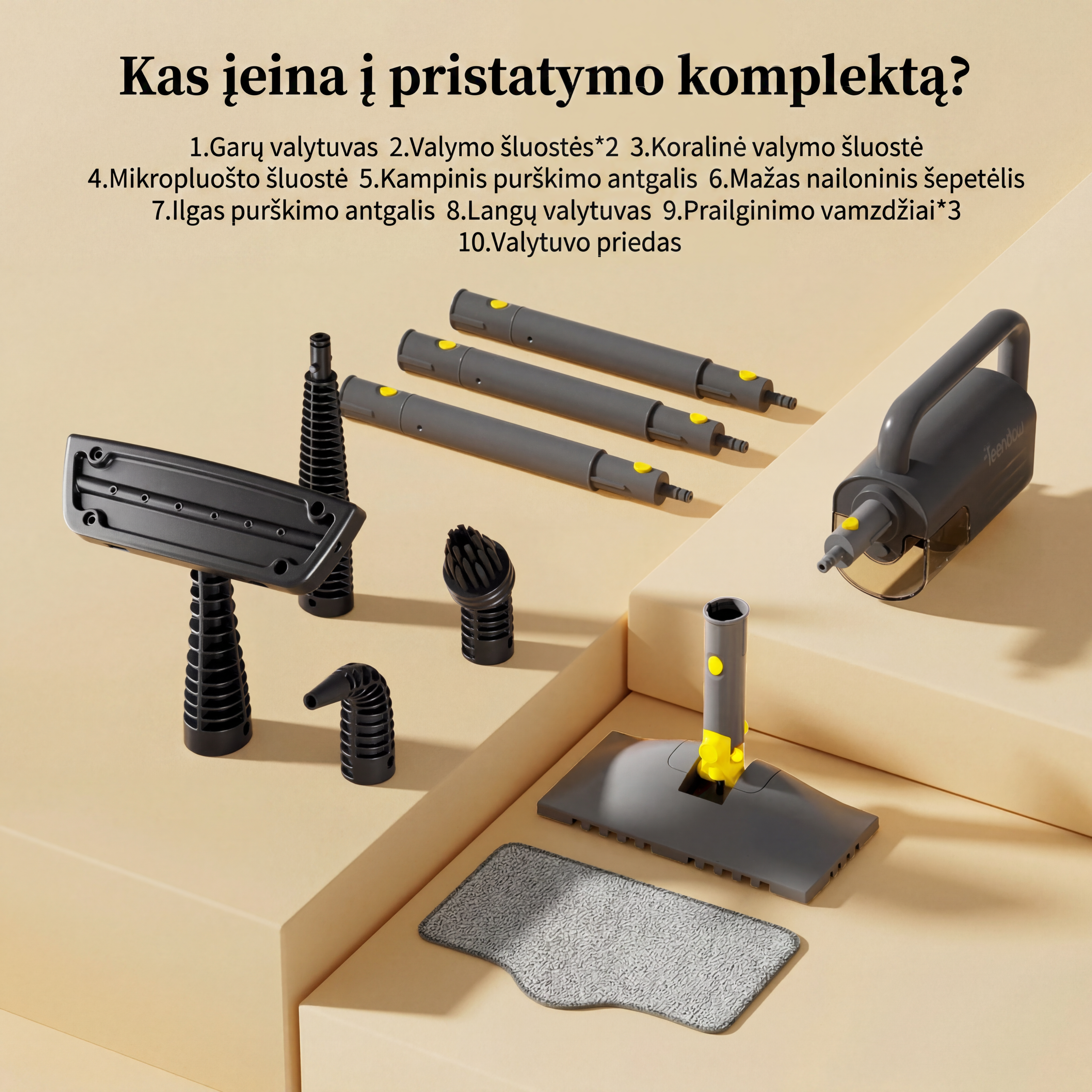 Garinė šluota 6 in 1 – profesionalus galingumas 1300 W
