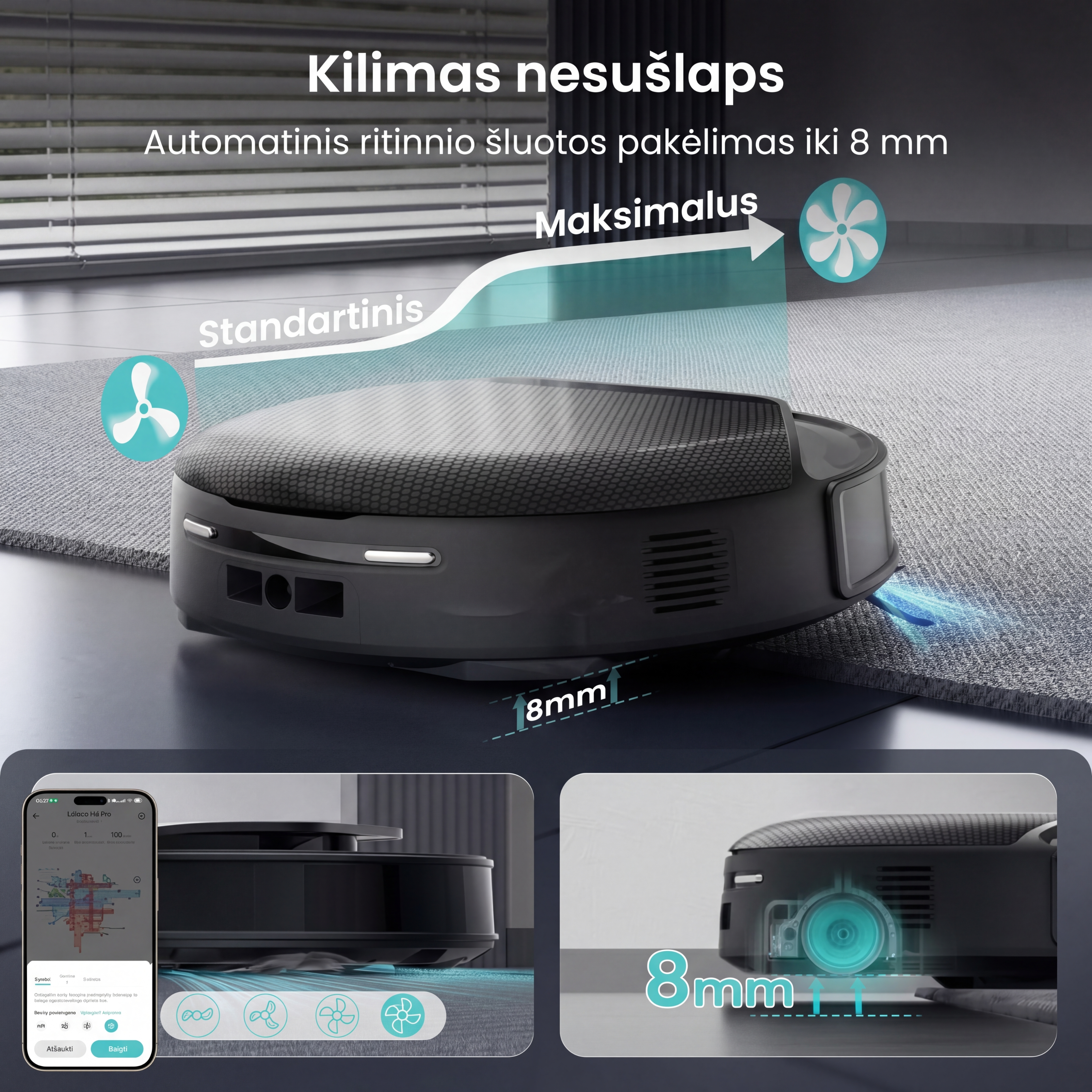 Lefant M5 Pro – išmanus plaunantis robotas-siurblys