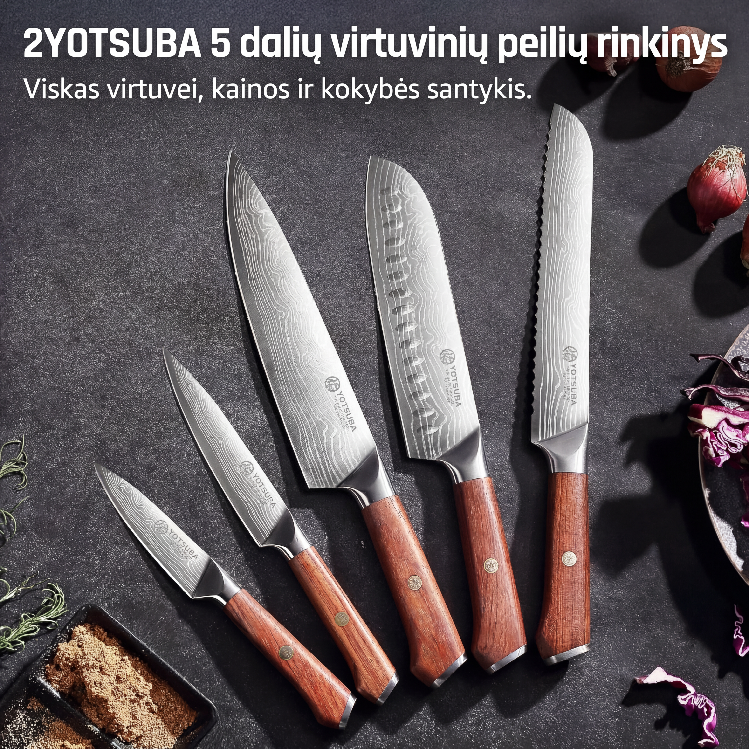 Yotsuba Šefo linijos – 5 peilių rinkinys