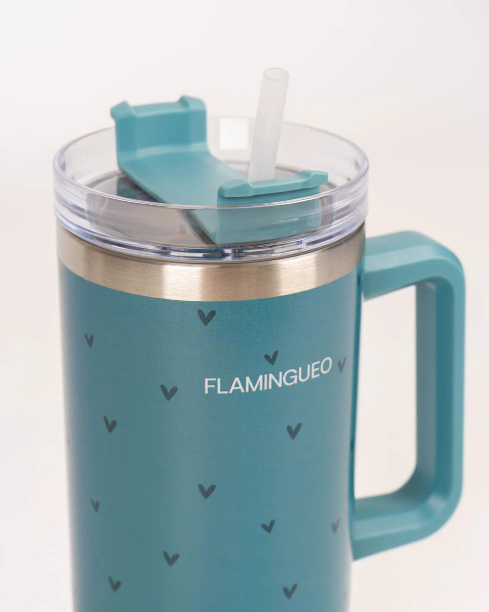 Žydra termo gertuvė su šiaudeliu