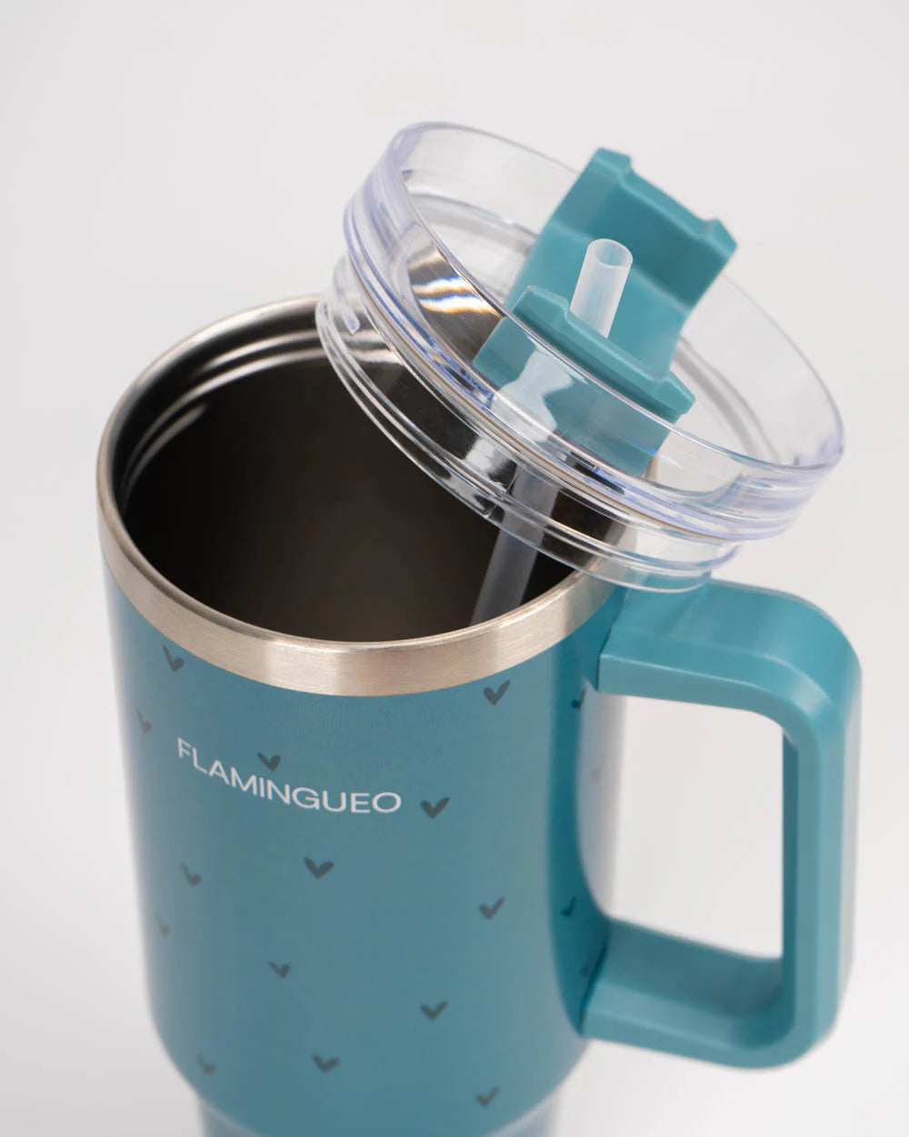 Žydra termo gertuvė su šiaudeliu