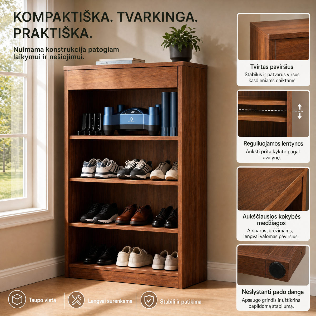 AIRTHEREAL elektrinis batų džiovintuvas su ozono funkcija