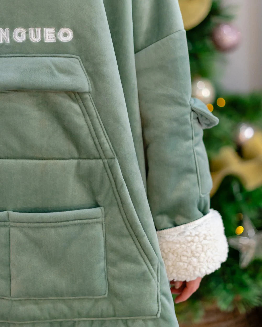 Žalias pledas-džemperis