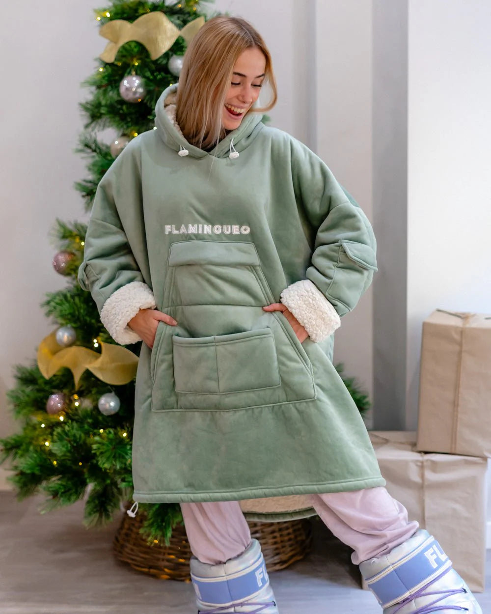 Žalias pledas-džemperis