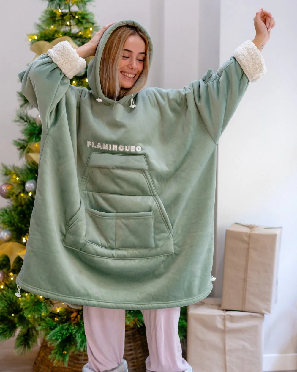 Žalias pledas-džemperis